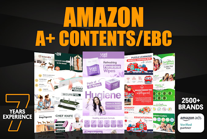 Gig Preview - Our agency will design and upload amazon a plus content, ebc, premium a plus