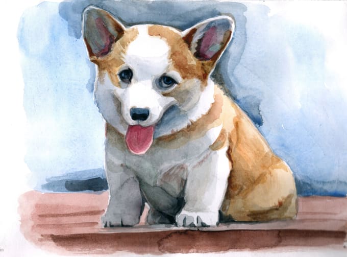 Gig Preview - Draw amazing  art watercolor pet animal portrait