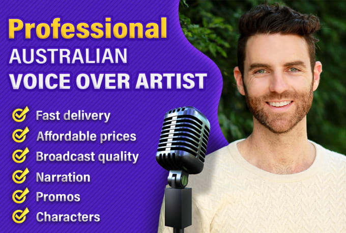 Gig Preview - Record a quality professional australian male voice over