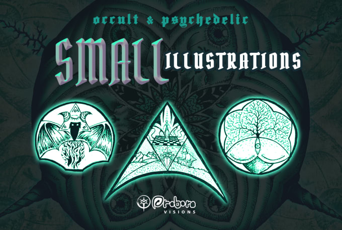 Gig Preview - Draw occult I psychedelic I sacred small illustrations