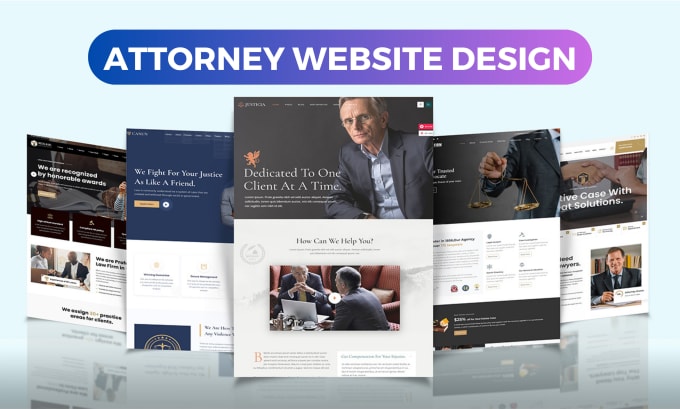 Gig Preview - Professionally design a lawyer website and a law firm website