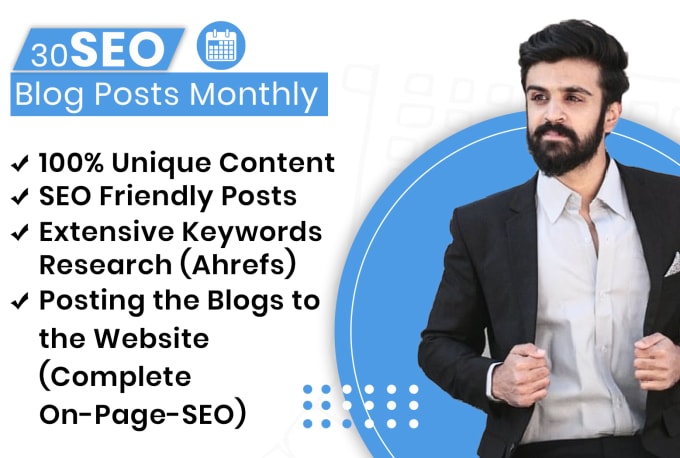 Write 30 SEO Blog Posts Monthly with Images