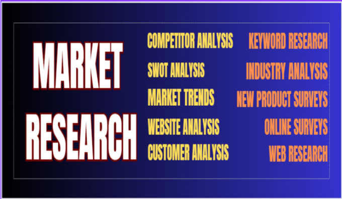 Gig Preview - Conduct indepth market research, competitor analysis and trends