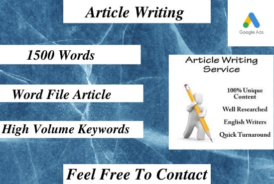 Gig Preview - Write SEO optimized article of 2000 words for you in 24 hours