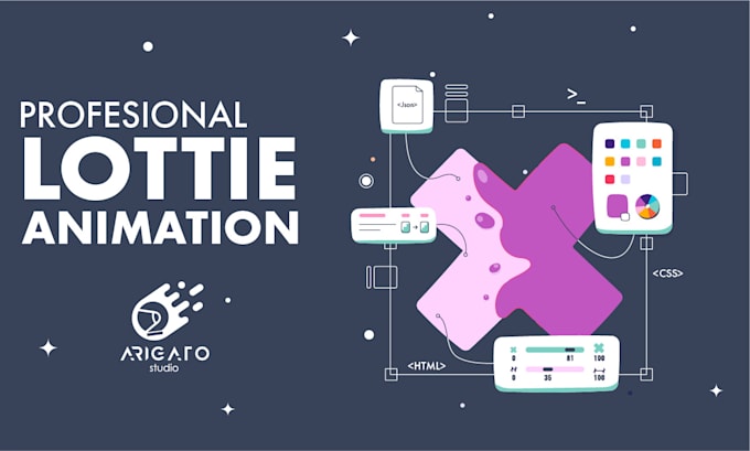 Gig Preview - Design a lottie animation for your website or app