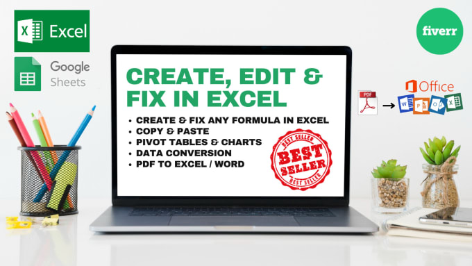 Gig Preview - Do excel data entry copy paste create and fix excel formulas