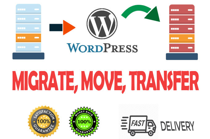 Gig Preview - Migrate wordpress website or move, transfer, backup 1 hour