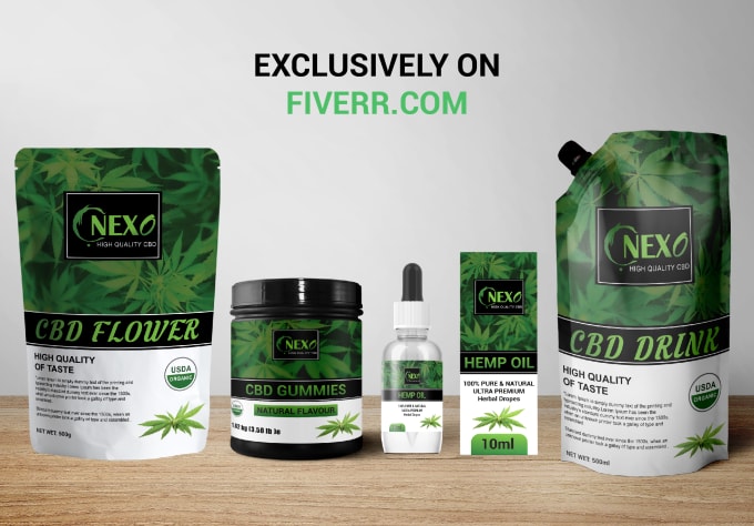 Gig Preview - Do packaging, product label design, food packaging and cbd label design