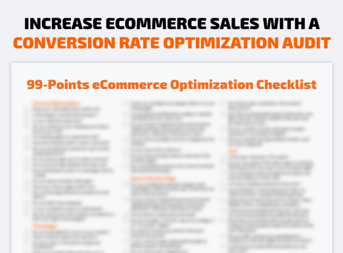 Bestseller - run a 99 pt ecommerce conversion rate optimization audit