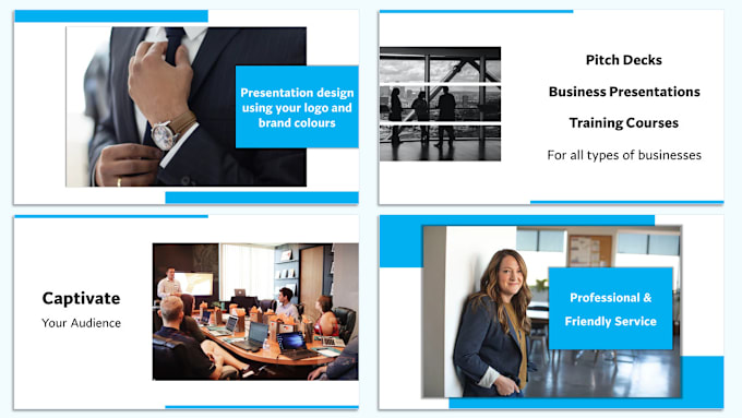 Gig Preview - Design or edit any presentation, pitch deck or training course