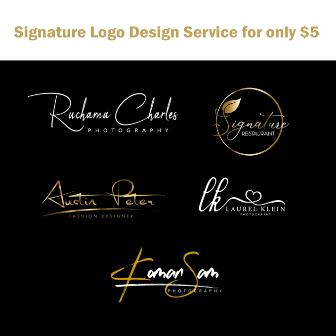 Gig Preview - Create unique signature logo with source file