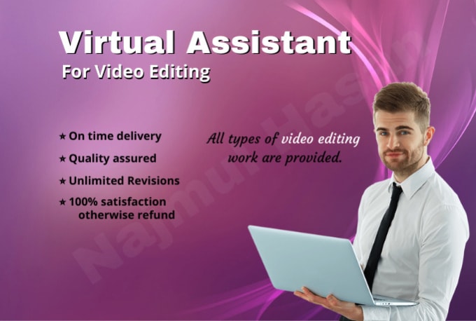 Gig Preview - Be a virtual assistant for video editing work