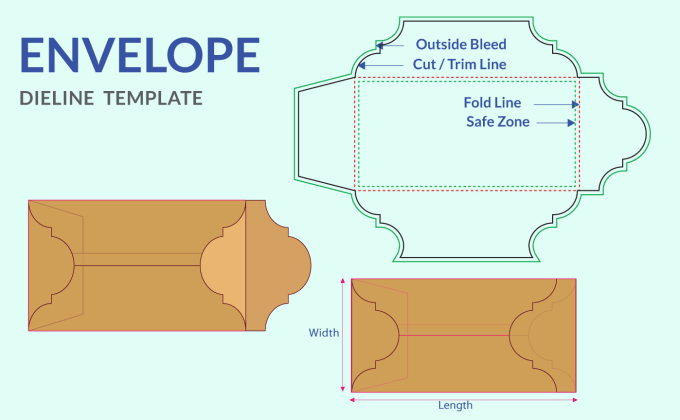 Gig Preview - Create an envelope dieline template or die cut line