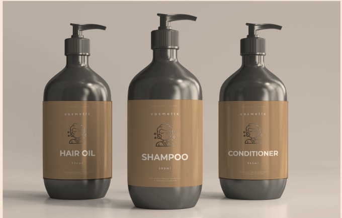 Gig Preview - Do body wash, shampoo, oil packaging and bottle label design