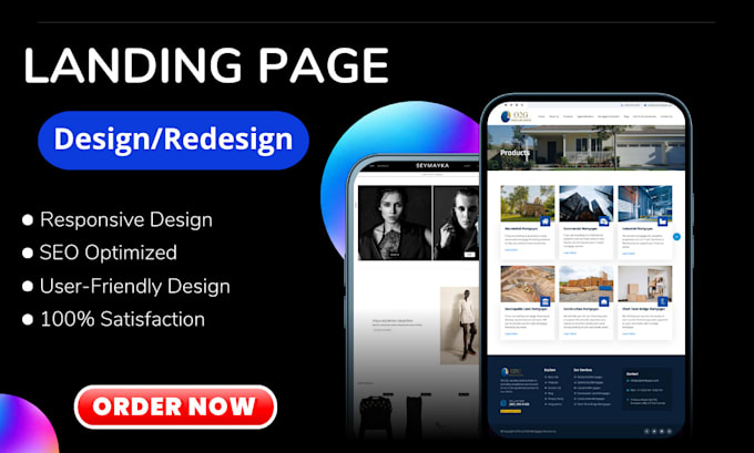 Gig Preview - Create and redesign a responsive landing page or sales page