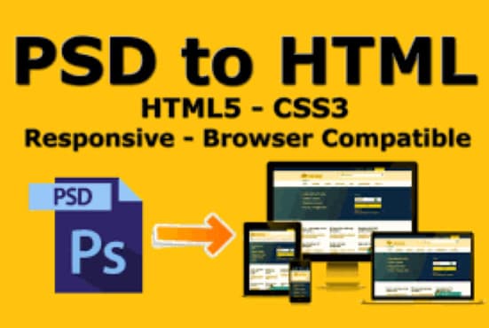 Gig Preview - Convert PSD to html5,css3