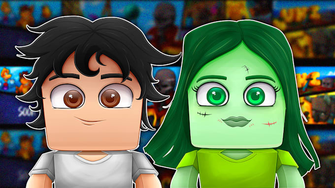 Gig Preview - Make an avatar of your roblox or minecraft skin