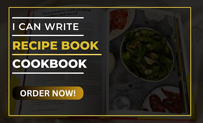 Gig Preview - Design and write recipes for cookbook, recipe book and ebook