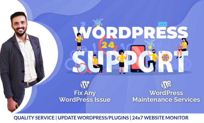 Gig Preview - Be your support staff wordpress monthly maintenance