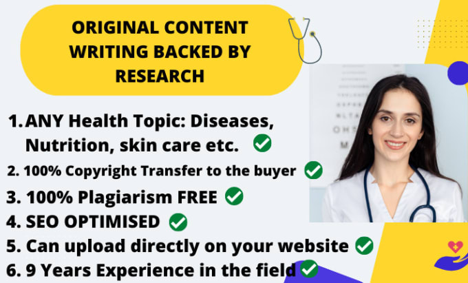 Bestseller - write health, medical, beauty and nutrition articles