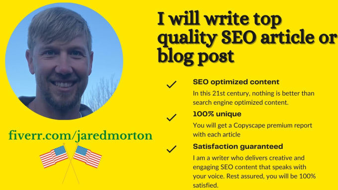 Gig Preview - Write top quality SEO articles or blog posts