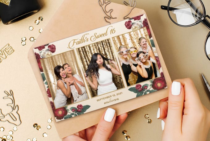 Gig Preview - Design a creative custom photo booth template