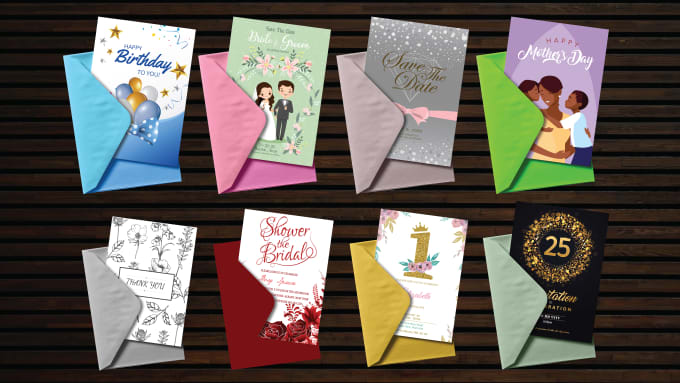 Gig Preview - Design custom greeting card, invitation card, and party poster