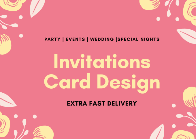 Gig Preview - Design invitations for your party or event