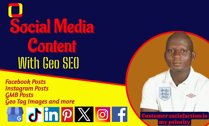 Gig Preview - Do monthly social media management and post in gmb to boost website local seo