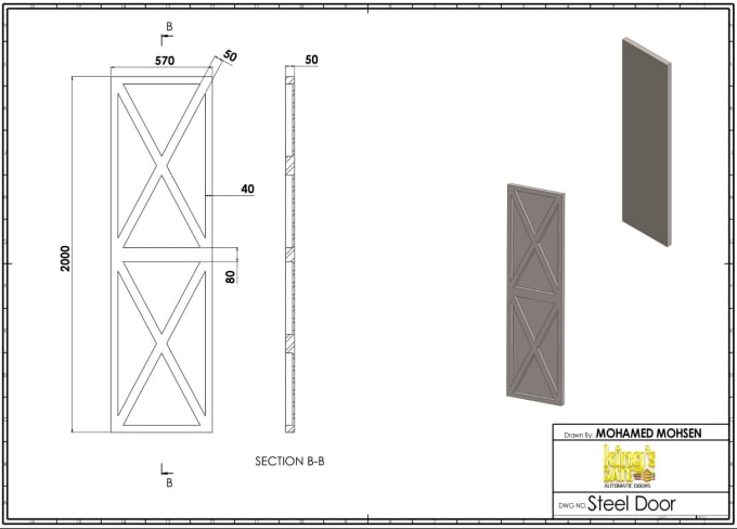 Gig Preview - Make 2d drawing with all details