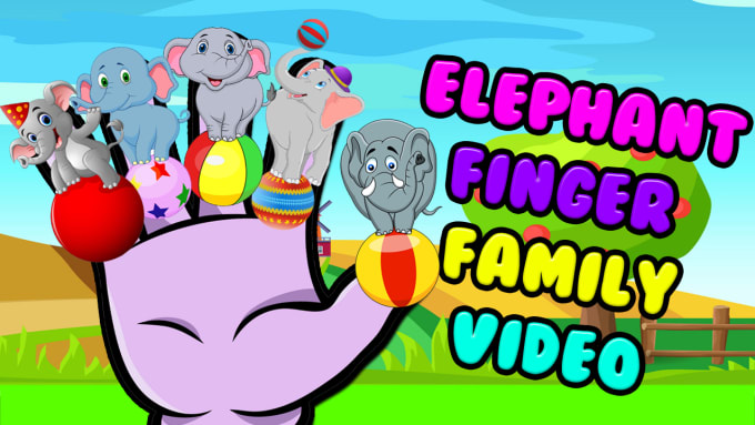 Gig Preview - Create colorful finger family video only