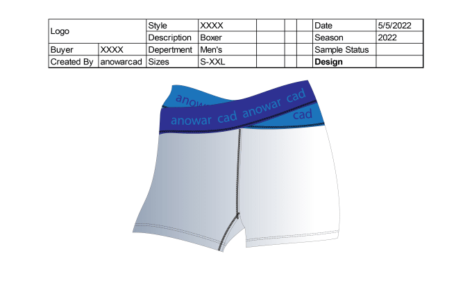 Gig Preview - Create awesome boxer sewing pattern for your business in 24 hour