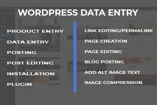 Gig Preview - Do wordpress data entry for 3 hours daily