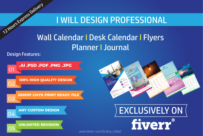 Gig Preview - Provide professional planner, flyer, journal, calendar 2022