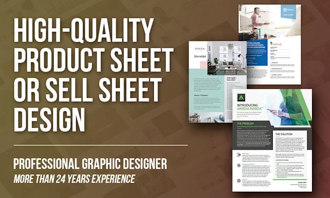 Gig Preview - Design a professional product sheet or sales sheet