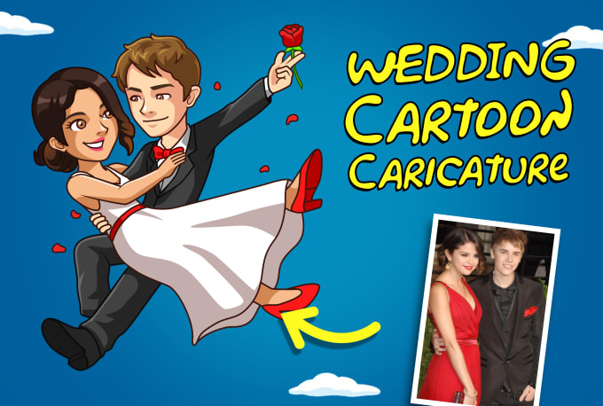 Gig Preview - Create an outstanding cartoon caricature art for wedding gift