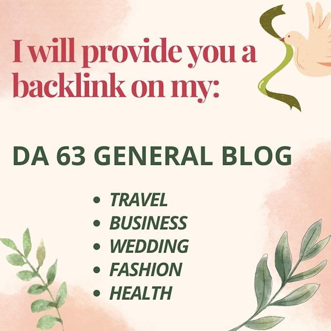 Gig Preview - Provide a backlink on my general da 65 site