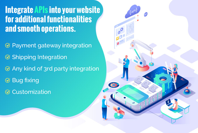 Gig Preview - Do API integration in your website or in web application