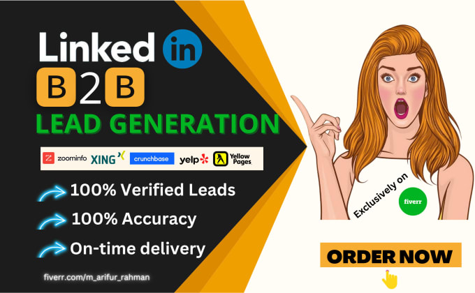 Gig Preview - Do targeted 1000 b2b lead generation by linkedin sales navigator search export