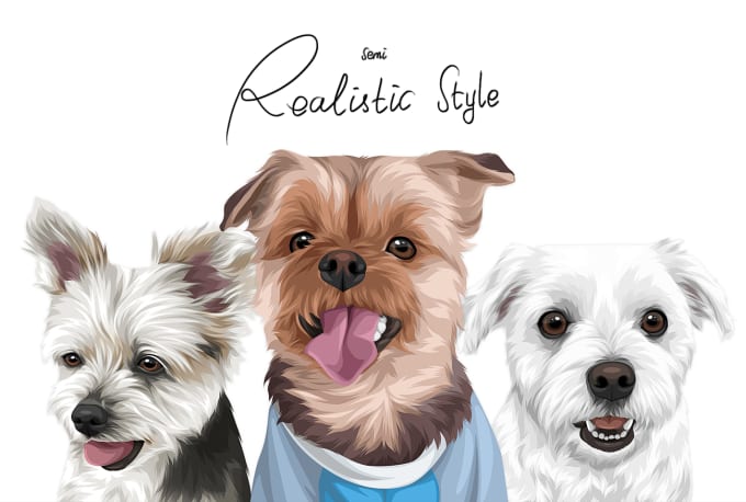 Gig Preview - Draw your pet into amazing realistic cartoon style