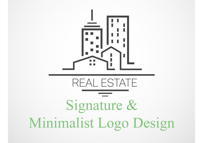 Gig Preview - Design signature and minimalist real estate business logo