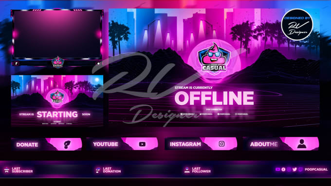 Gig Preview - Design an awesome overlay for your twitch