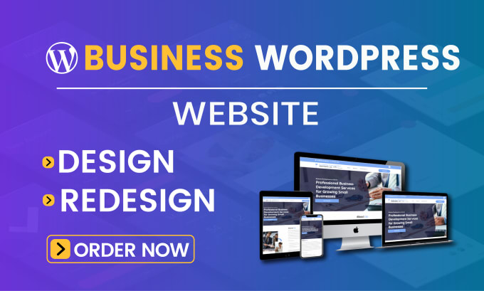 Gig Preview - Develop business wordpress website or  web design