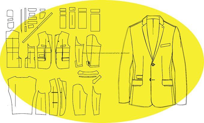 Gig Preview - Create blazer sewing pattern for your business in 24 hour