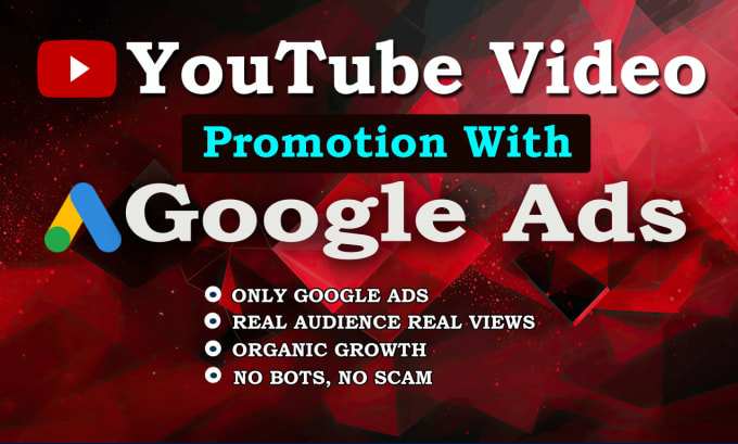 Gig Preview - Do organic youtube video promotion with google ads