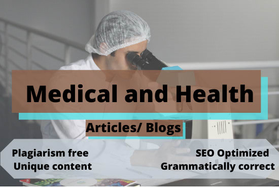 Bestseller - write professional medical and health articles and blogs