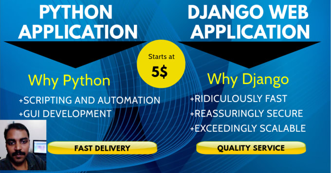 Gig Preview - Complete your python and django web applications