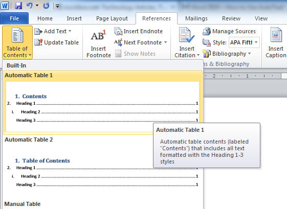 Gig Preview - Create table of contents or solve page number issues