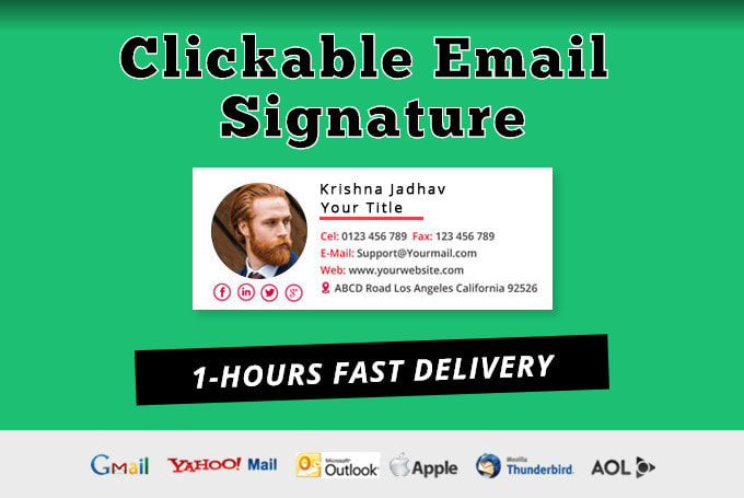 Gig Preview - Create clickable HTML email signature