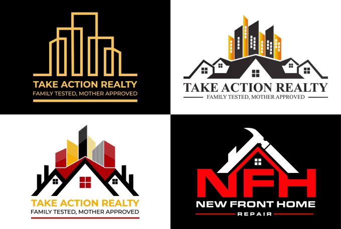 Gig Preview - Design minimalist real estate construction property mortgage realtor logo